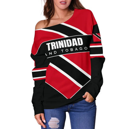 Trinidad and Tobago Women's Off Shoulder Sweater Pro Energy