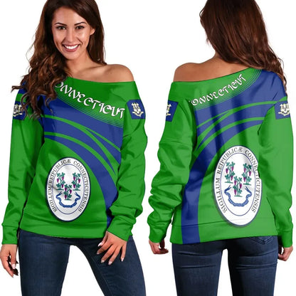 Connecticut Coat Of Arms Shoulder Sweater Cricket