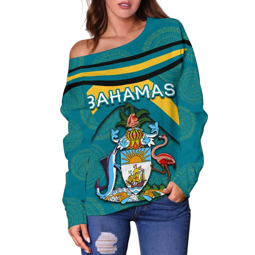 Bahamas Women Off Shoulder Sweater Vibes Version