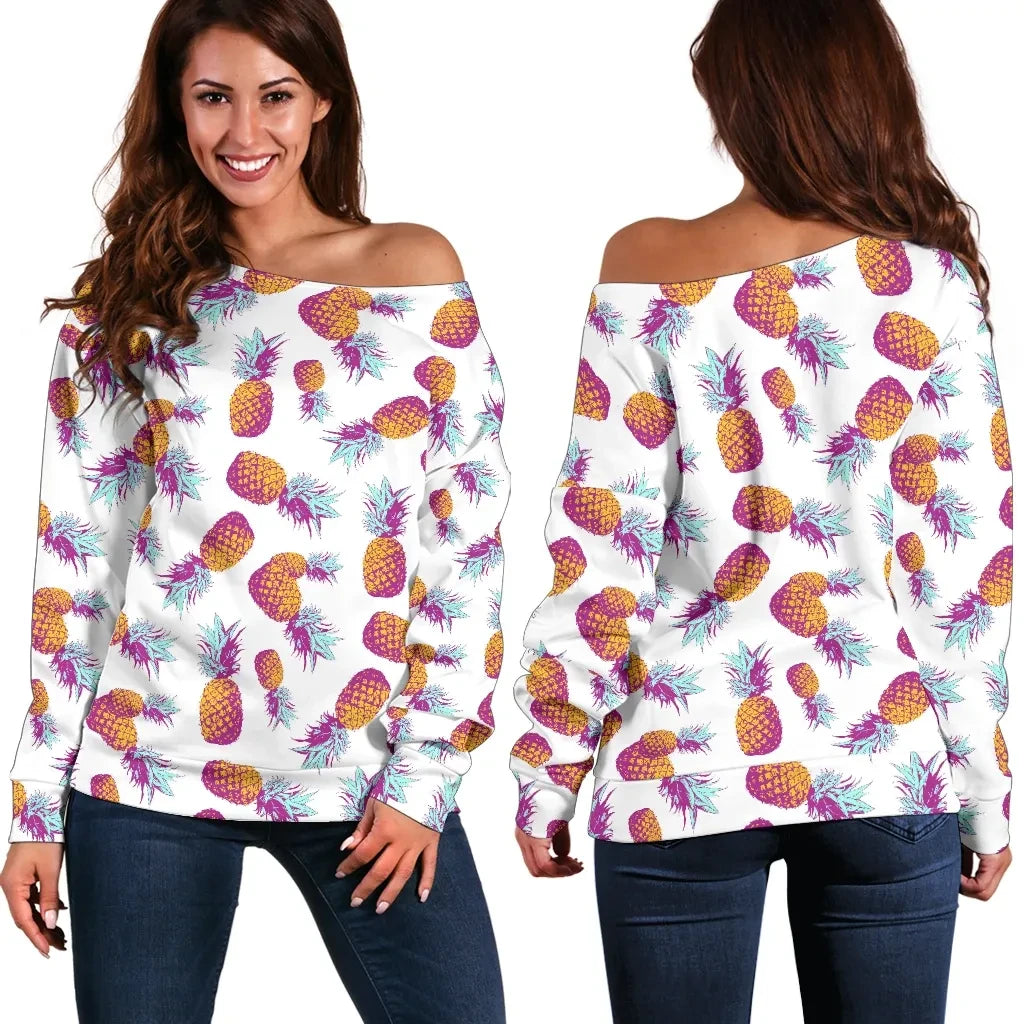 Pineapple 10Th Off Shoulder Sweater