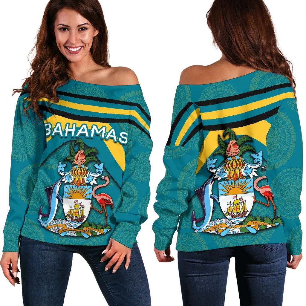 Bahamas Women Off Shoulder Sweater Vibes Version