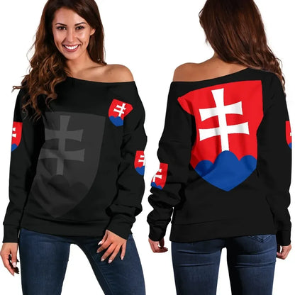 Slovakia Women's Off Shoulder Sweater