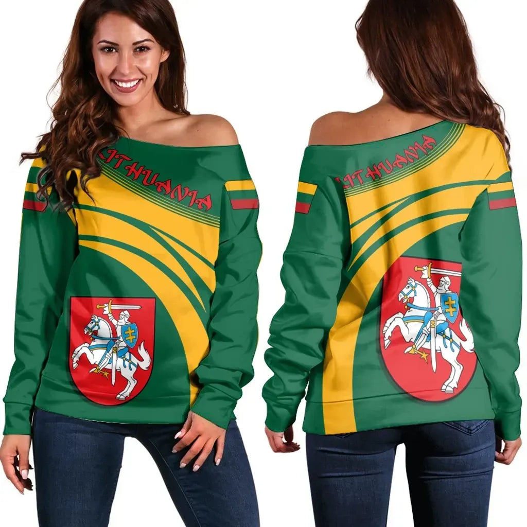 Lithuania Coat Of Arms Shoulder Sweater Cricket