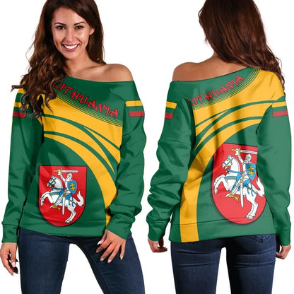 Lithuania Coat Of Arms Shoulder Sweater Cricket