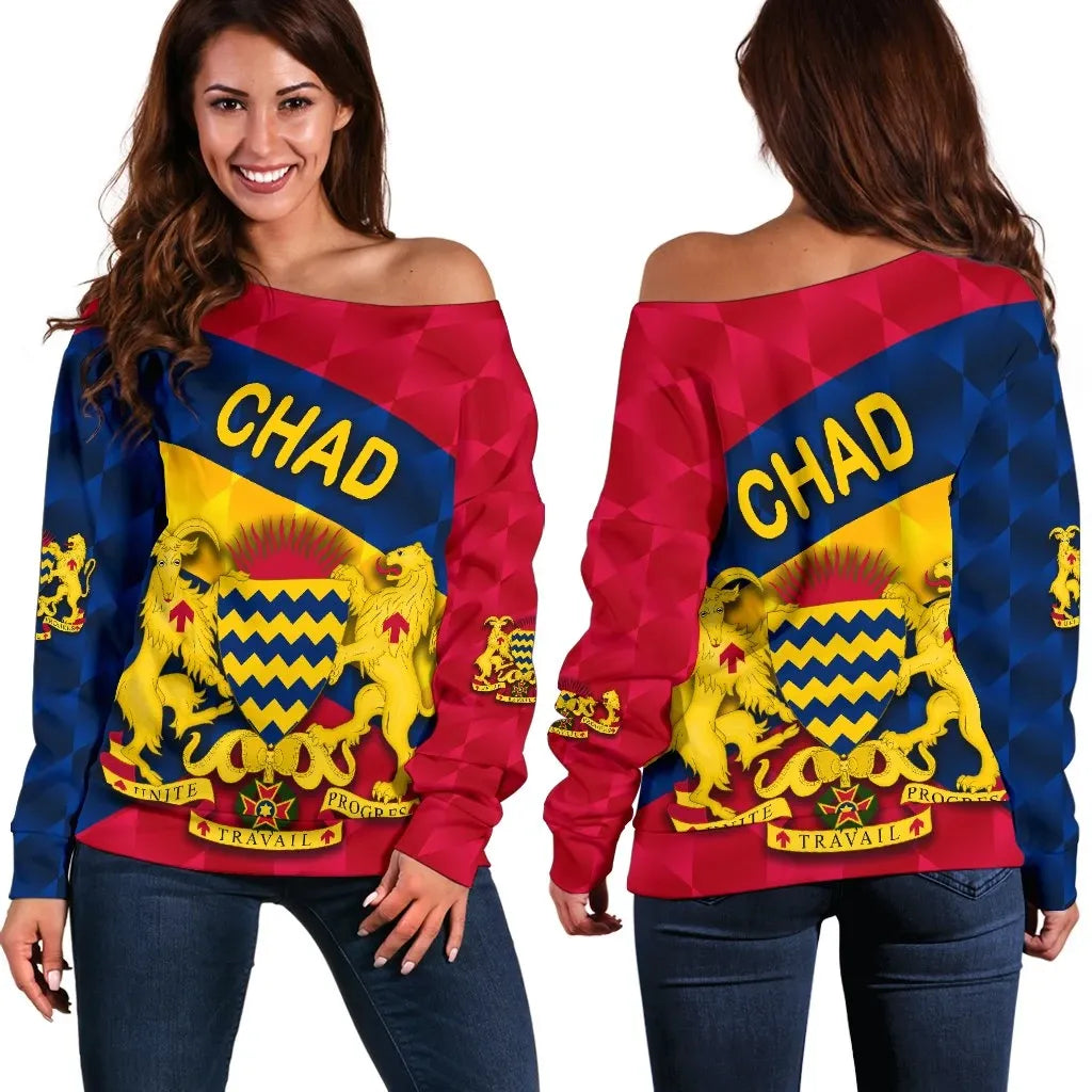 Chad Women Off Shoulder Sweater Sporty Style