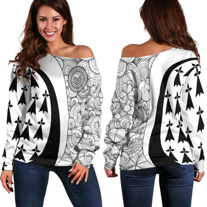 CelticOne Women Off Shoulder Brittany White Style