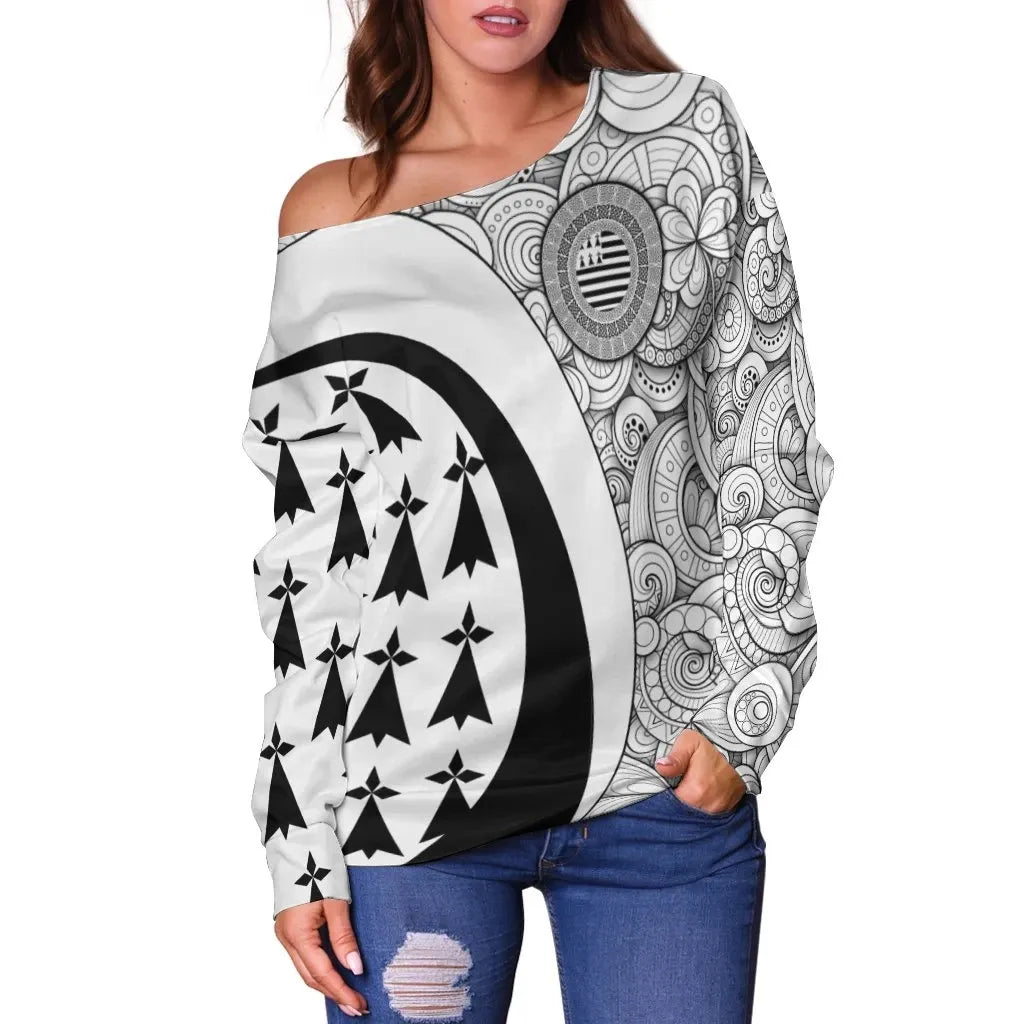 CelticOne Women Off Shoulder Brittany White Style