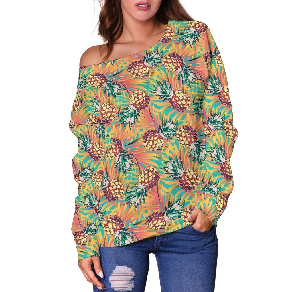 Pineapple 15Th Off Shoulder Sweater