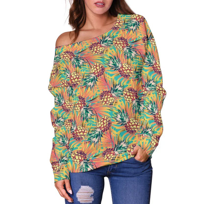 Pineapple 15Th Off Shoulder Sweater