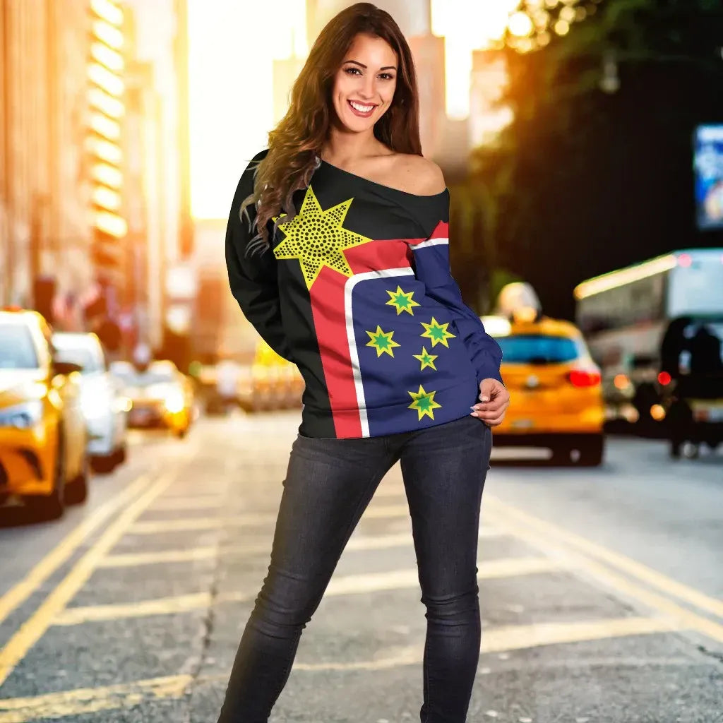 Australia Flag Version 2 Off Shoulder Sweater