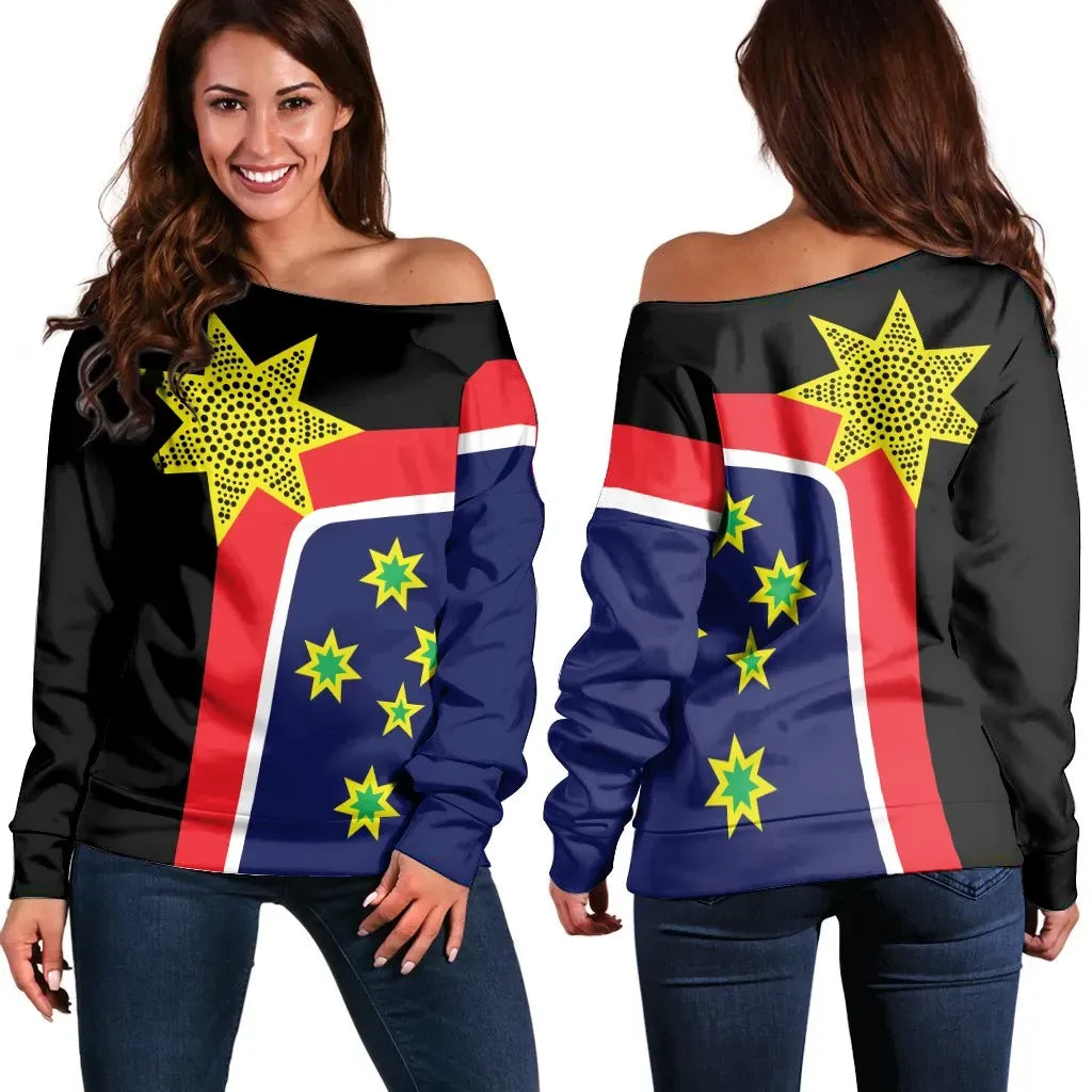 Australia Flag Version 2 Off Shoulder Sweater