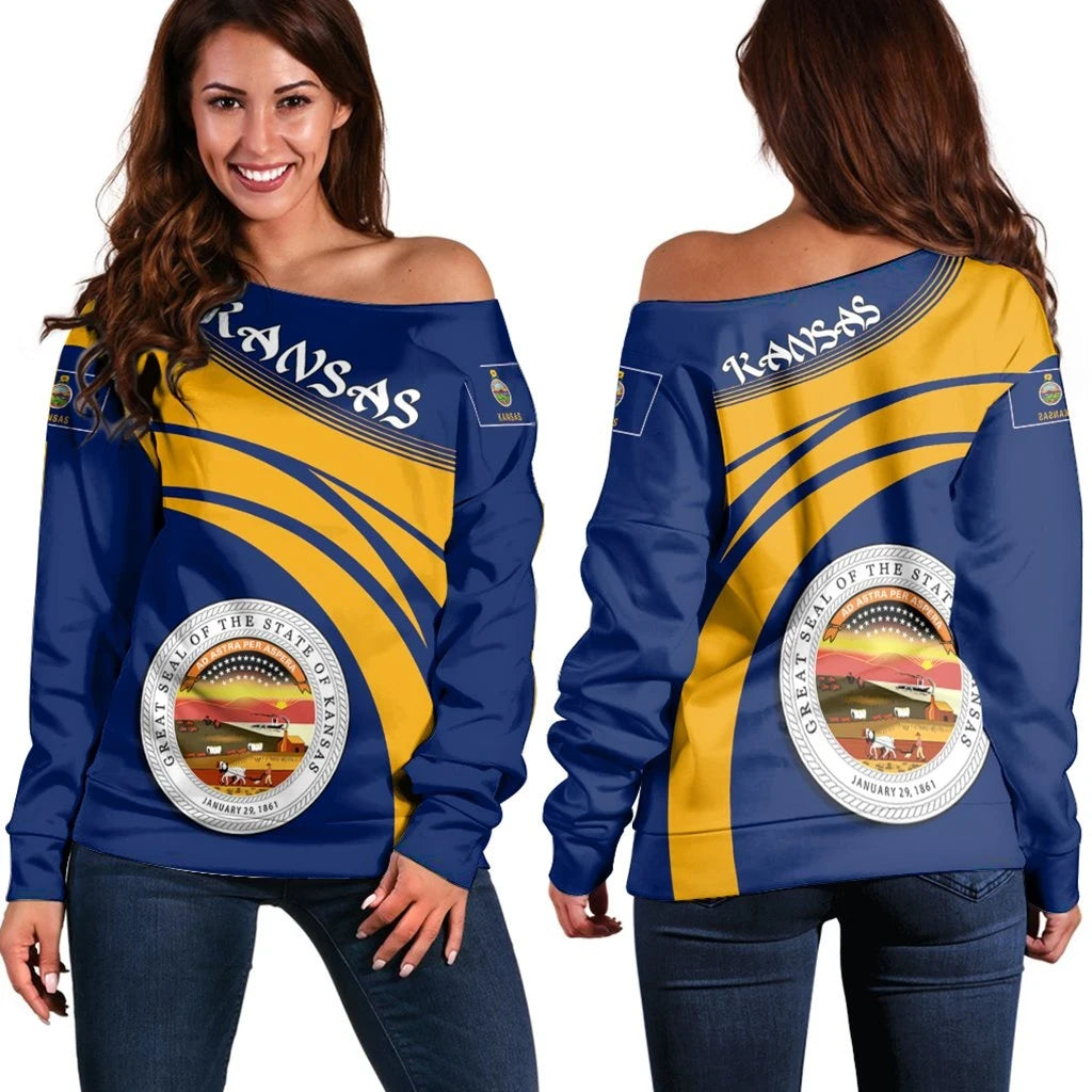 Kansas Coat Of Arms Shoulder Sweater Cricket