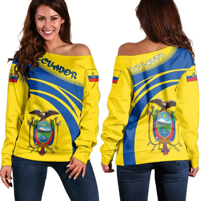 Ecuador Coat Of Arms Shoulder Sweater Cricket