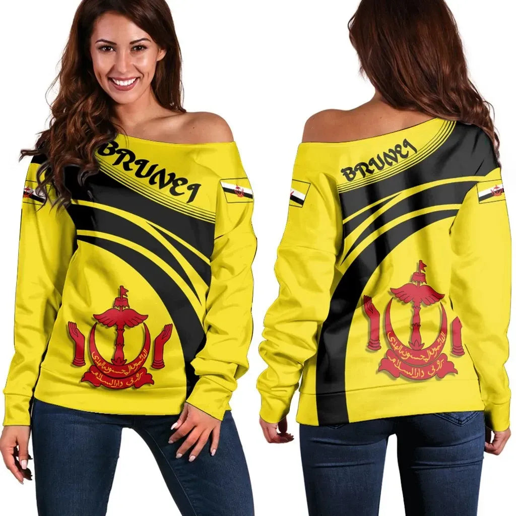Brunei Coat Of Arms Shoulder Sweater Cricket