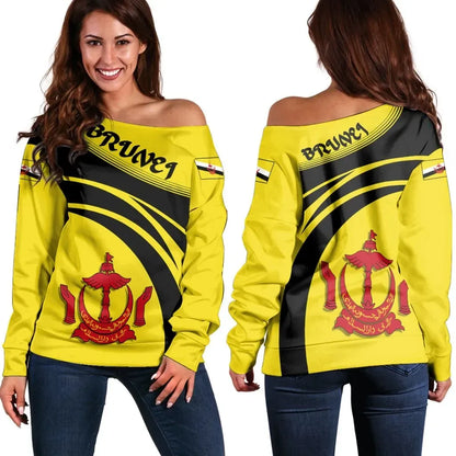 Brunei Coat Of Arms Shoulder Sweater Cricket