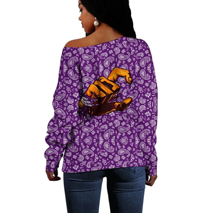 Grape Street Crips Off Shoulder Sweater