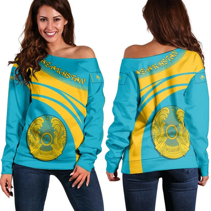 Kazakhstan Coat Of Arms Shoulder Sweater Cricket