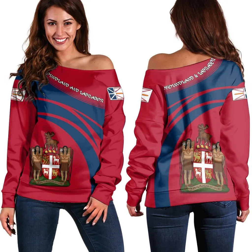 New Foundland and Labrador Coat Of Arms Shoulder Sweater Cricket