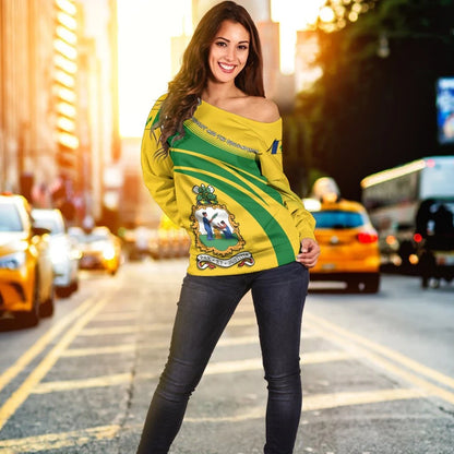 Saint Vincent and the Grenadines Coat Of Arms Shoulder Sweater Cricket