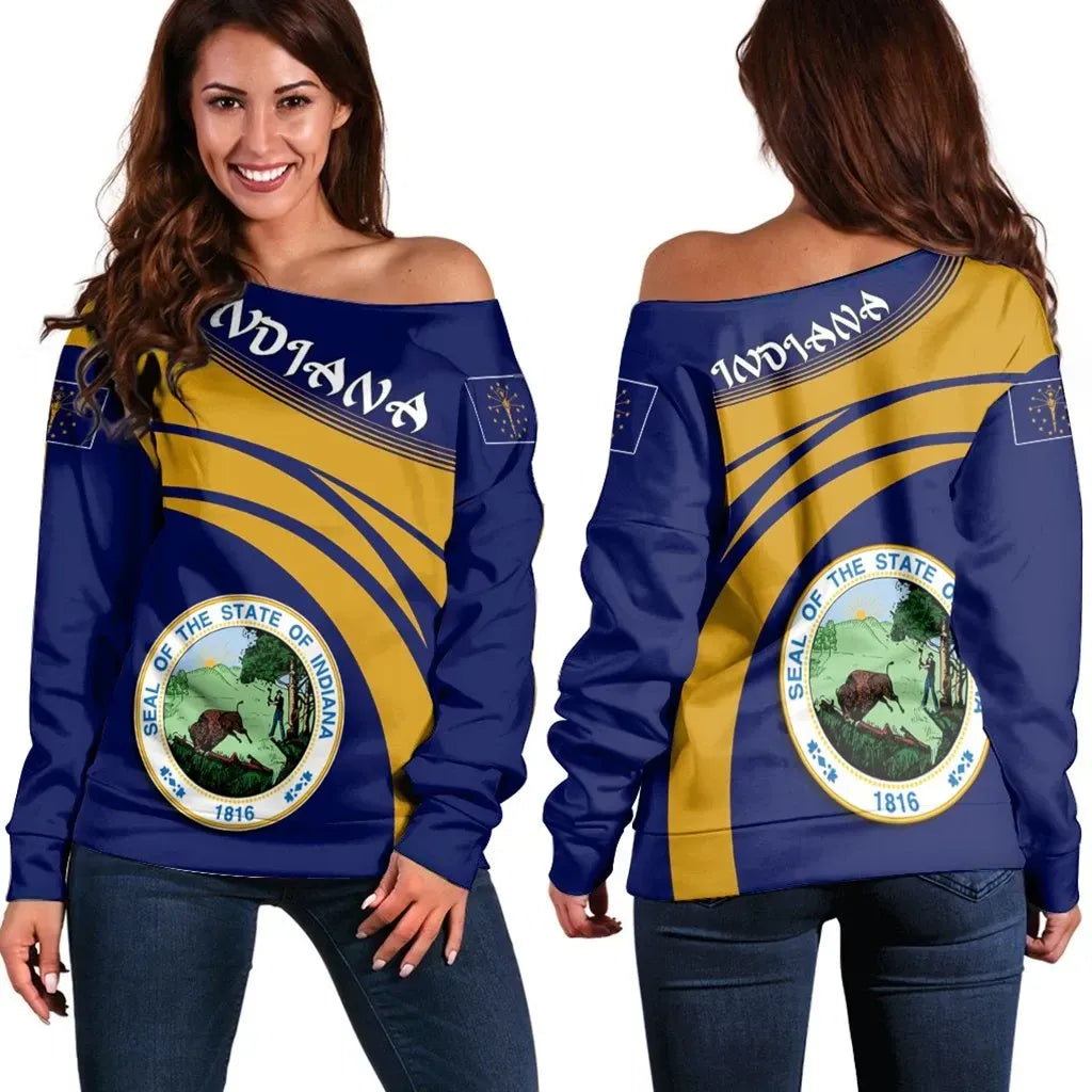 Indiana Coat Of Arms Shoulder Sweater Cricket