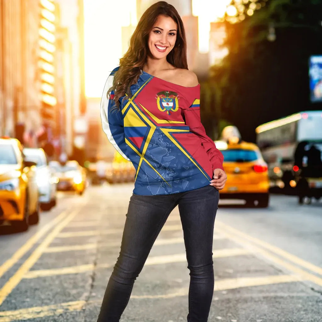 Colombia Women's Off Shoulder Sweater Colombia Legend