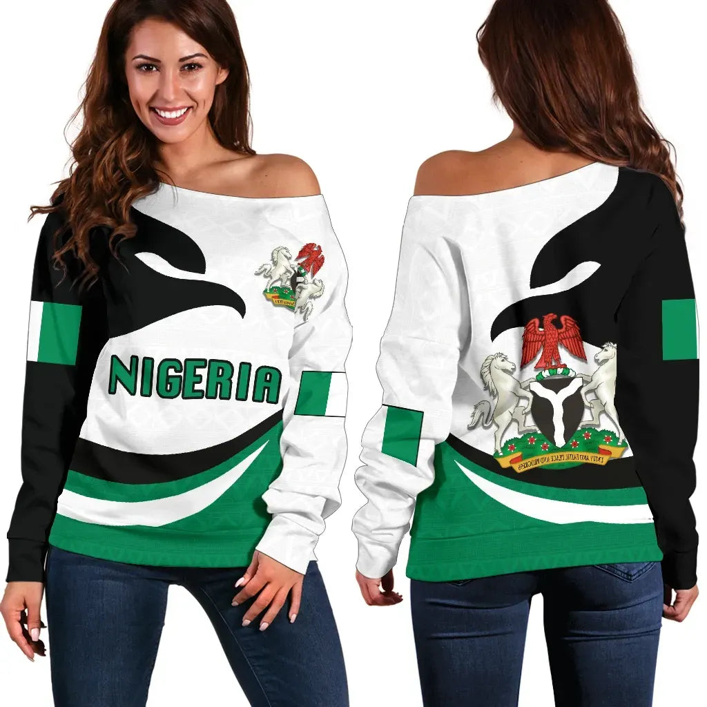 Nigeria Off Shoulder Sweater Proud Version