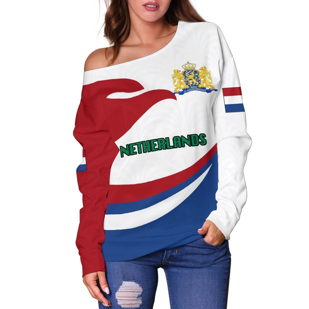 Netherlands Women Off Shoulder Sweater Version