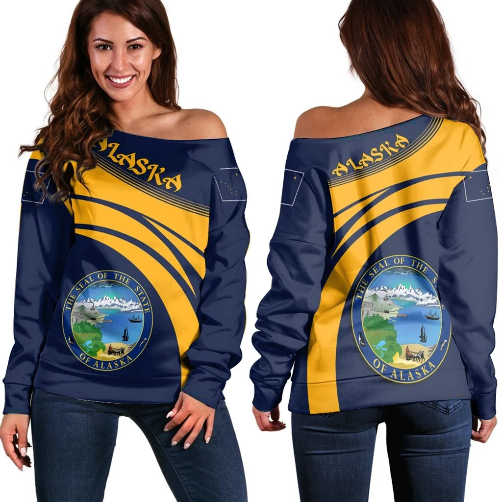 Alaska Coat Of Arms Shoulder Sweater Cricket
