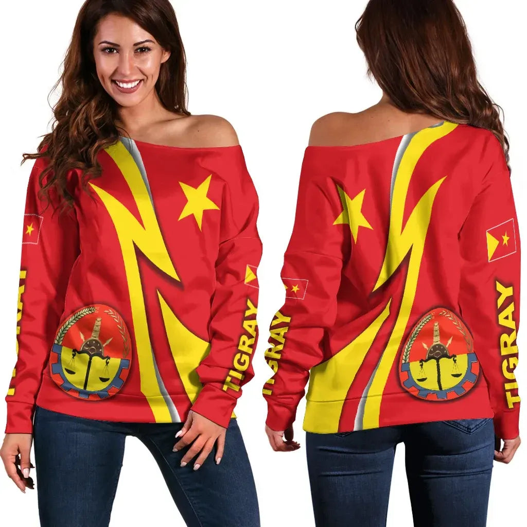 Tigray Off Shoulder Sweater Phantom Acident