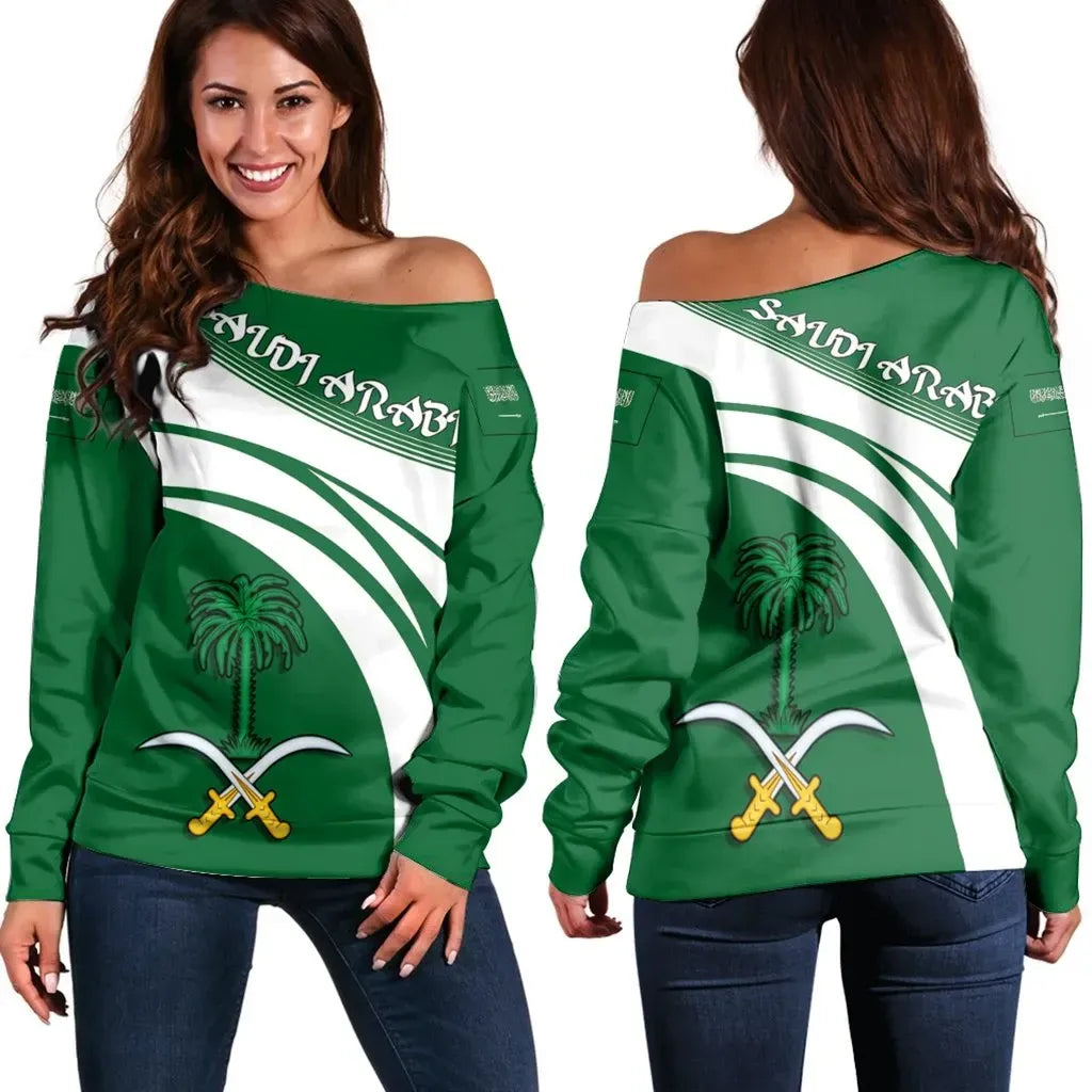 Saudi Arabia Coat Of Arms Shoulder Sweater Cricket