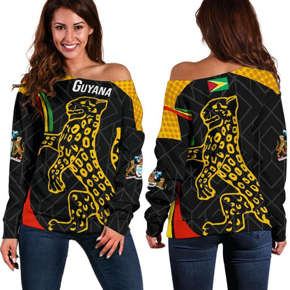 Guyana Jaguar Off Shoulder Sweater