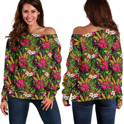 Pineapple 9Th Off Shoulder Sweater