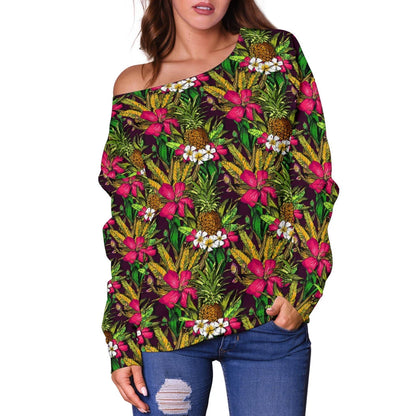 Pineapple 9Th Off Shoulder Sweater