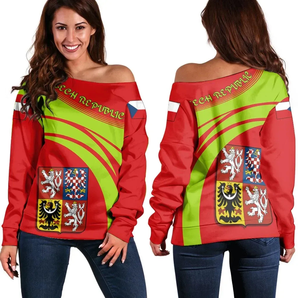 Czech Republic Coat Of Arms Shoulder Sweater Cricket