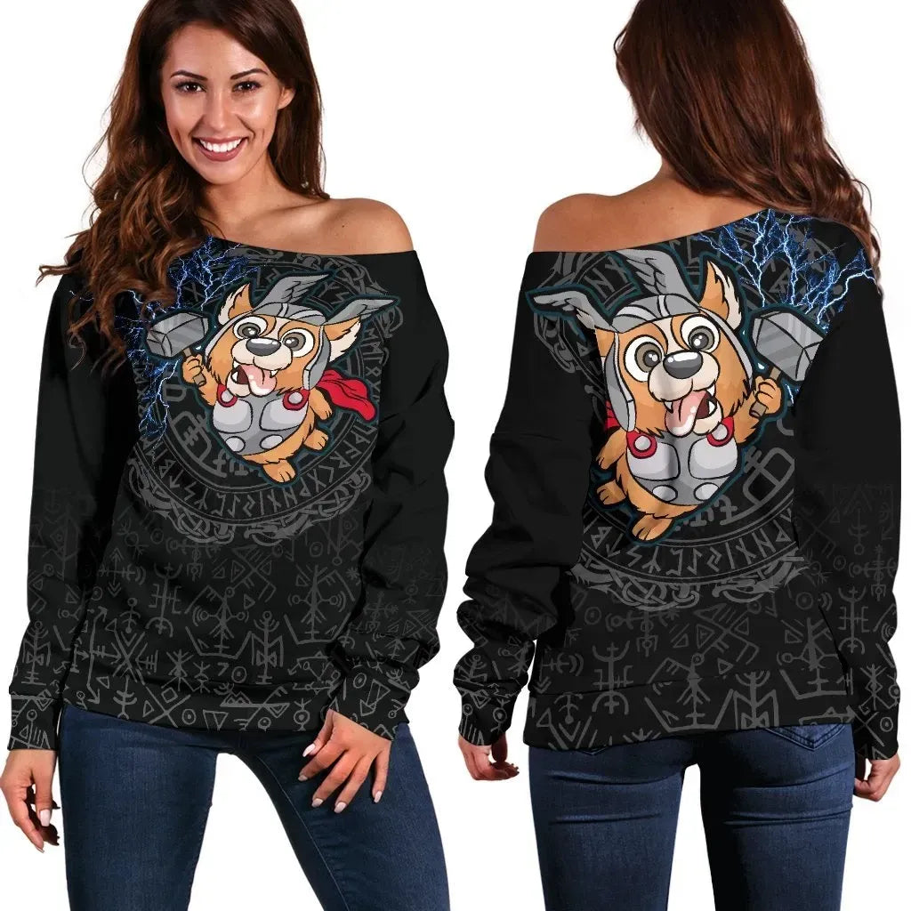 Women's Off Shoulder Sweater Thorgi