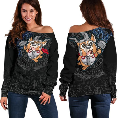 Women's Off Shoulder Sweater Thorgi