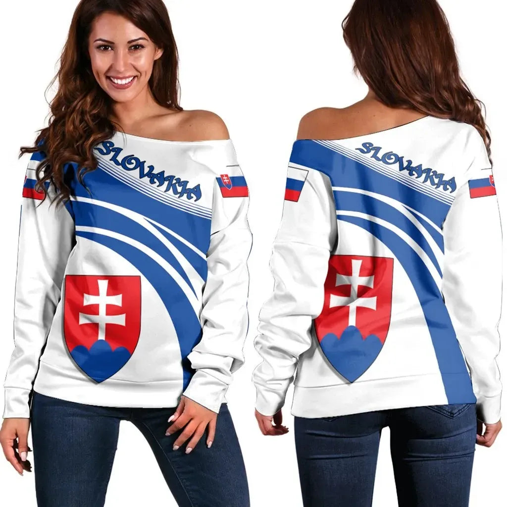 Slovakia Coat Of Arms Shoulder Sweater Cricket