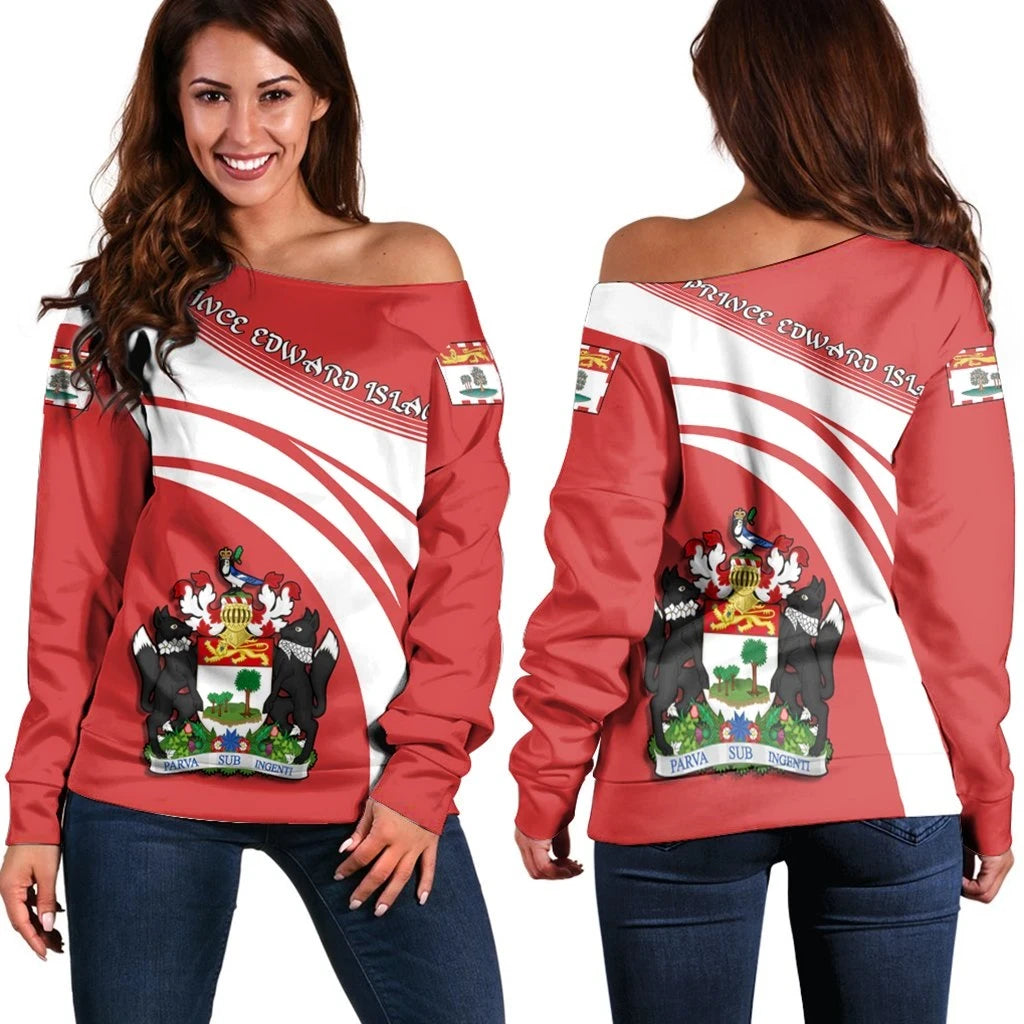 Prince Edward Island Coat Of Arms Shoulder Sweater Cricket