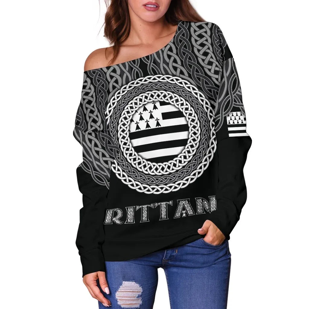 Brittany Celtic Women's Off Shoulder Sweater Celtic Pride