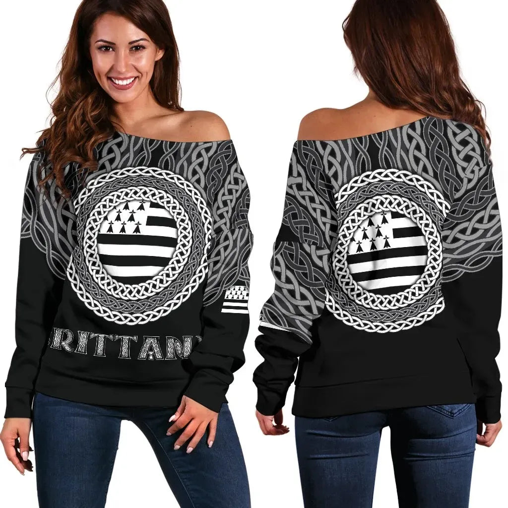 Brittany Celtic Women's Off Shoulder Sweater Celtic Pride