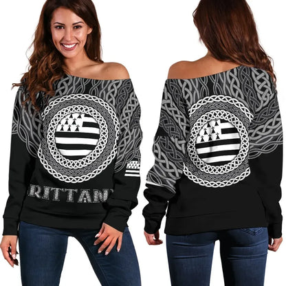 Brittany Celtic Women's Off Shoulder Sweater Celtic Pride