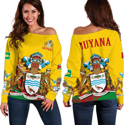 Guyana Special Women's Off Shoulder Sweater