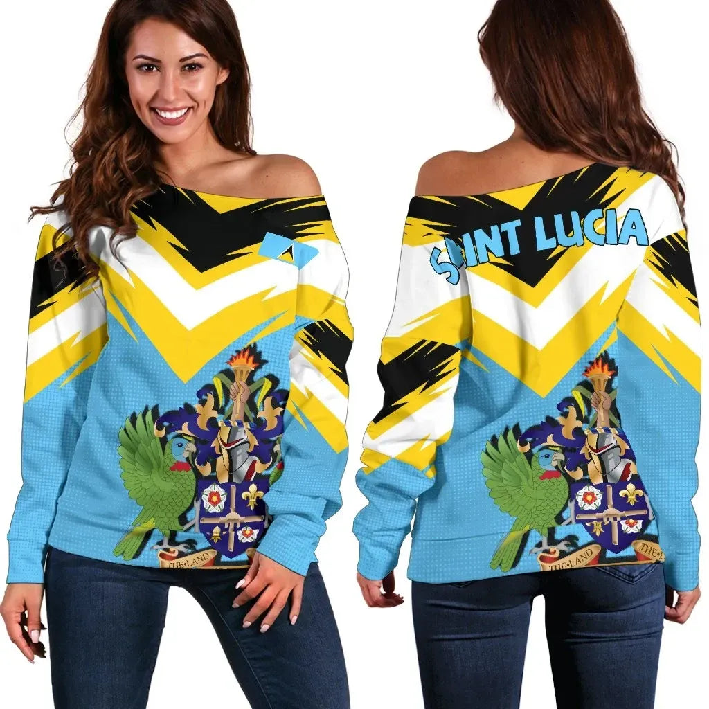 Saint Lucia Women's Off Shoulder Sweater New Release