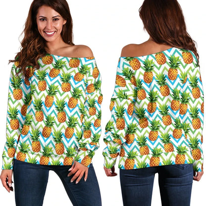 Pineapple 7Th Off Shoulder Sweater