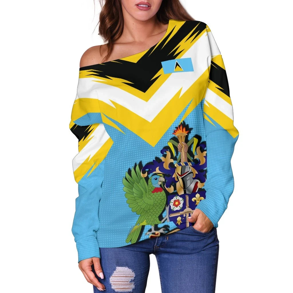 Saint Lucia Women's Off Shoulder Sweater New Release