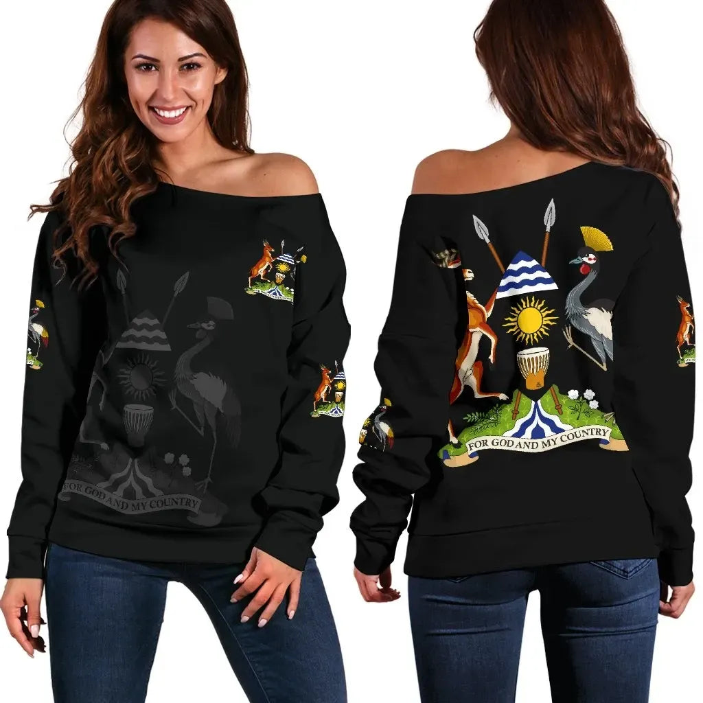 Uganda Women's Off Shoulder Sweater