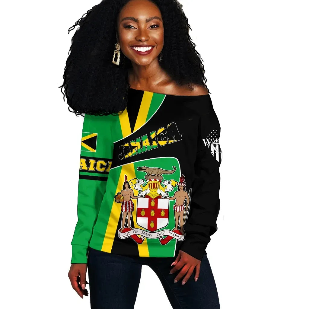 Jamaica Off Shoulder Sweater Coat of Arms