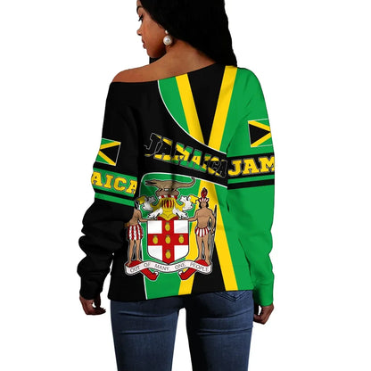 Jamaica Off Shoulder Sweater Coat of Arms