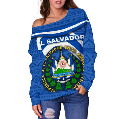 El Salvador Women Off Shoulder Sweater Vibes Version