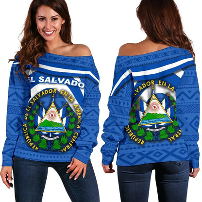 El Salvador Women Off Shoulder Sweater Vibes Version